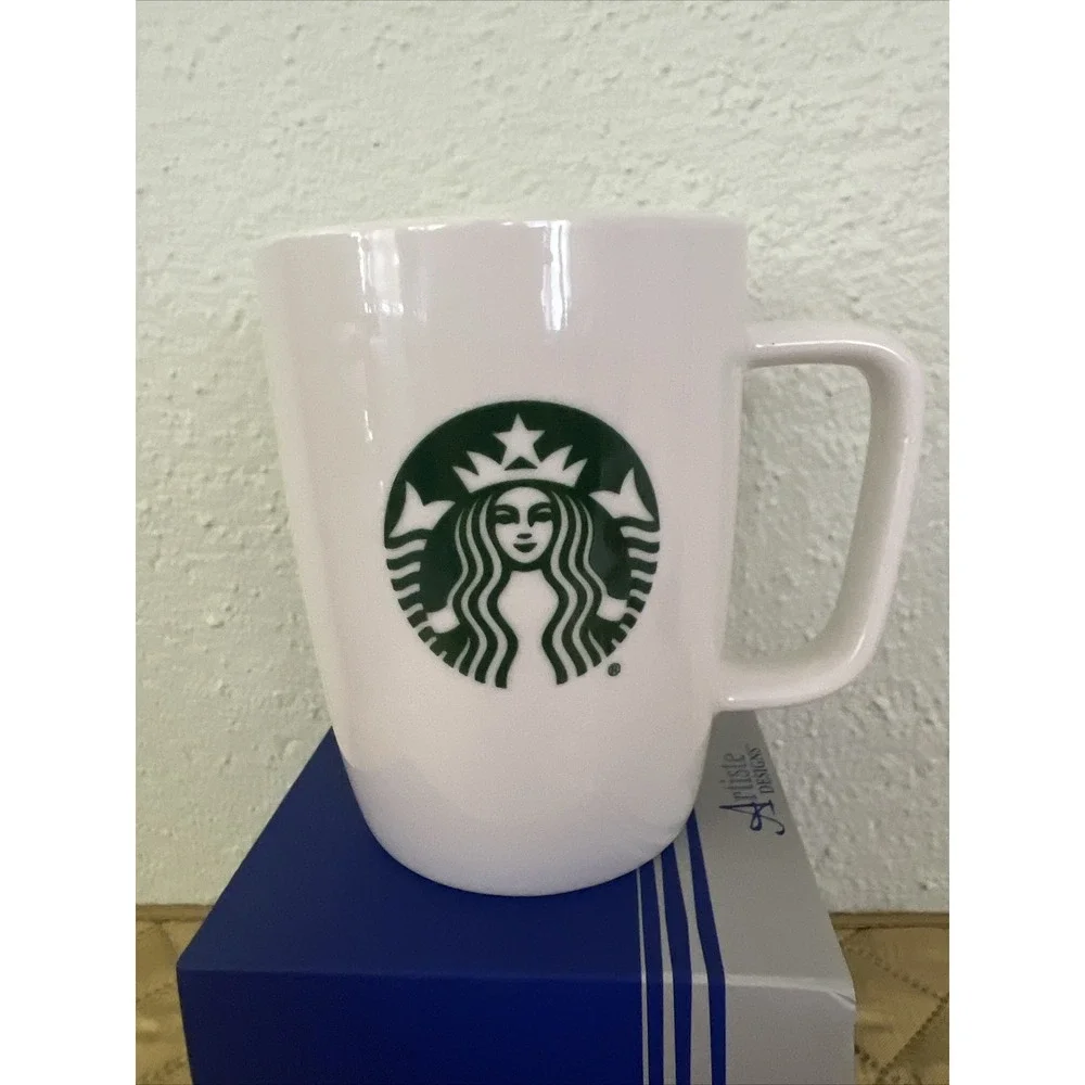 STARBUCKS 10.3 OZ  WHITE CERAMIC  C0FFEE  .MUG